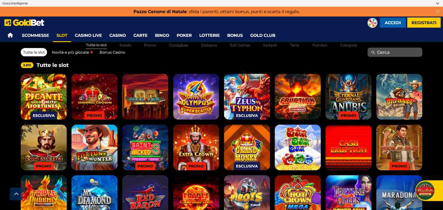 Nuovi casino online top: GoldBet