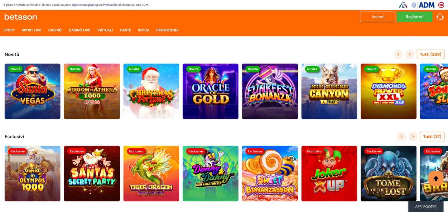 Bonus casino migliori: Betsson