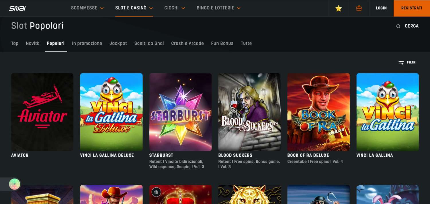 Migliori alternative ai casino stranieri: Snai