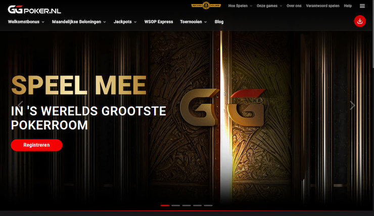 Homepage van GGPoker