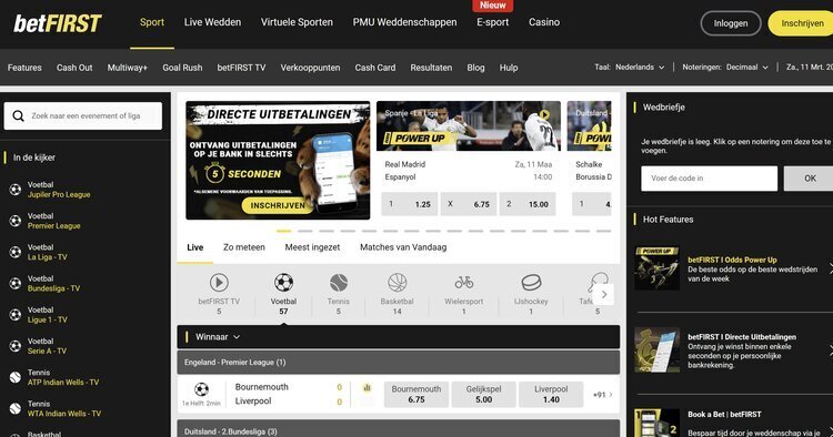 betFirst Belgische bookmaker Jupiler Pro League focus
