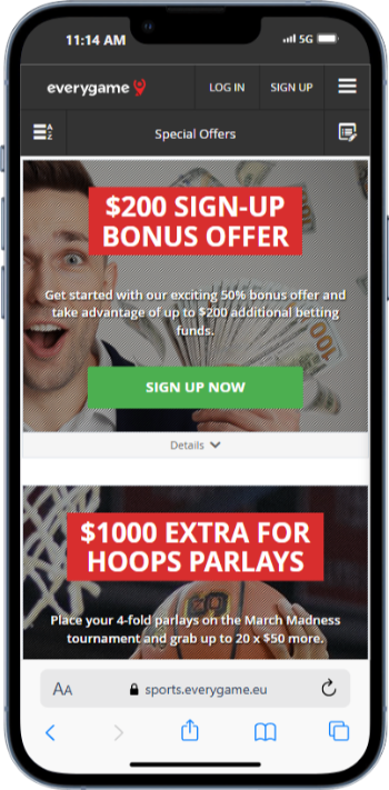 Everygame online sportsbook