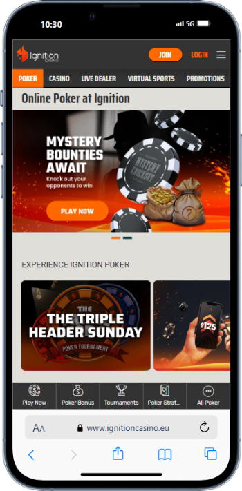 Ignition Mobile Homepage