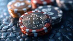 Bitcoin logo on poker chips - best crypto poker sites