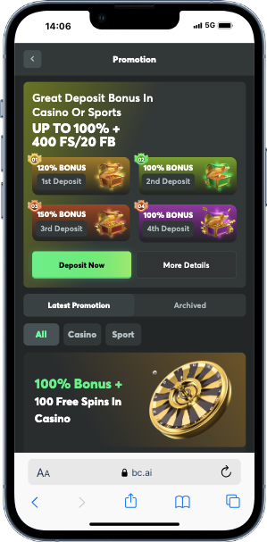 bc game casino homepage