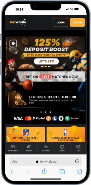 BetWhale screenshot, best betting apps