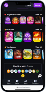 CoinCasino Crypto Casino Screenshot
