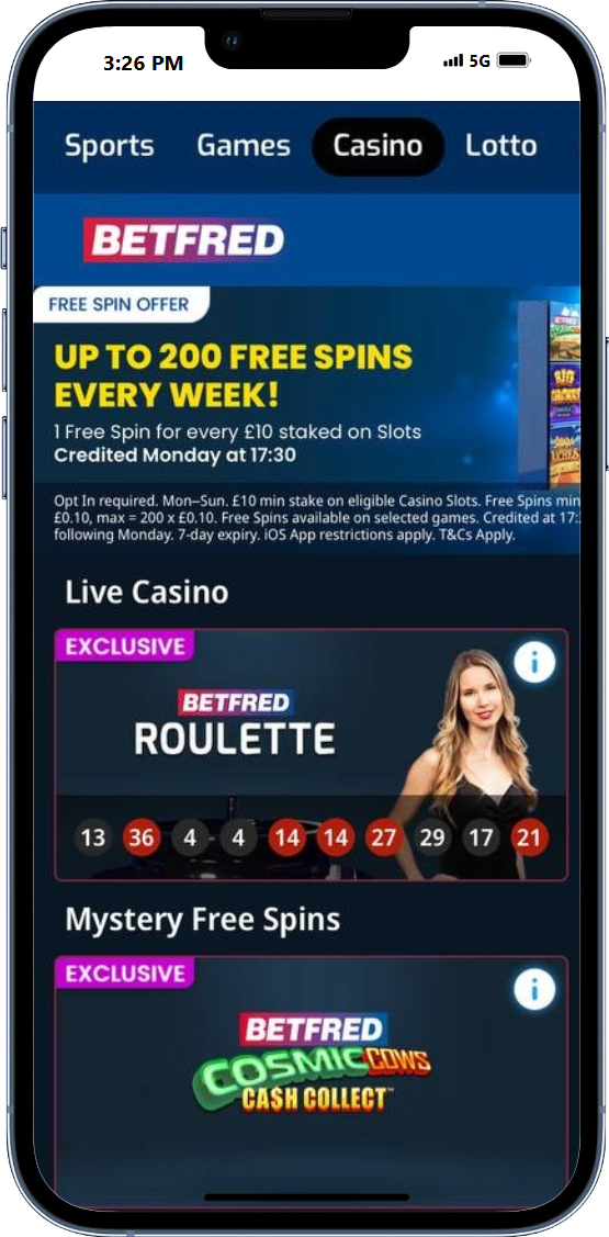 betfred casino homepage