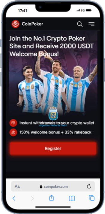 CoinPoker homepage