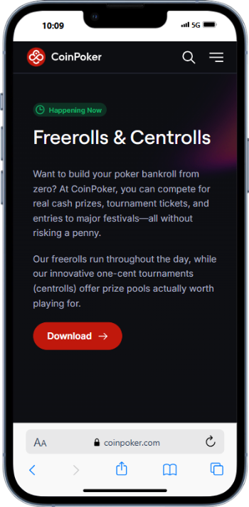 coinpoker poker freerolls page