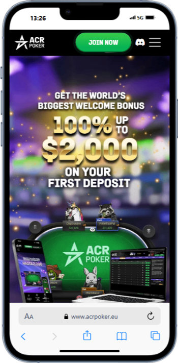 ACR Poker California Homepage