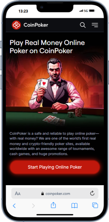 CoinPoker California Homepage