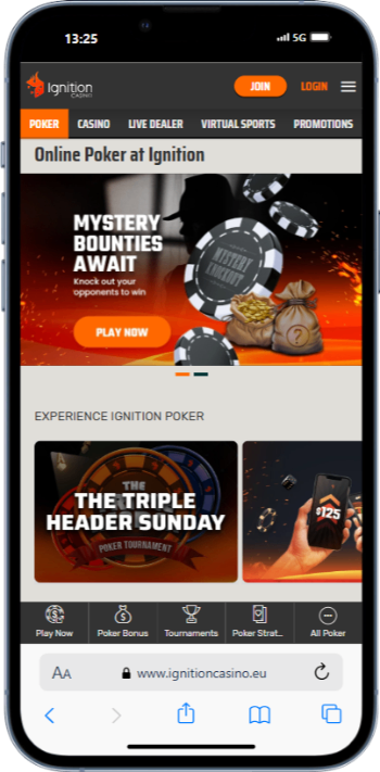Ignition Poker California Homepage