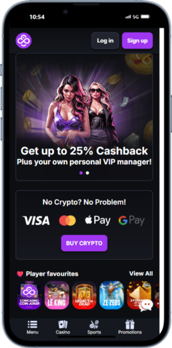 CoinCasino homepage for Ripple casinos