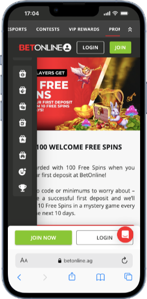 betonline casino 100 free spins