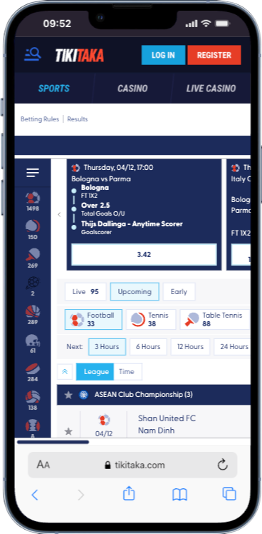 TikiTaka betting site in Canada