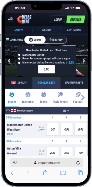 Vegas Hero betting site Canada