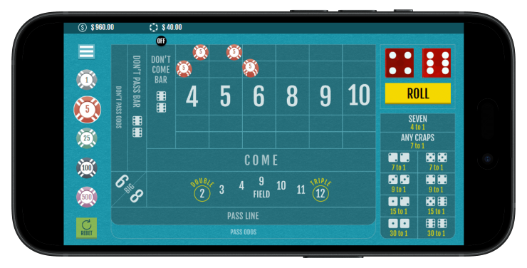 Live Craps at a Live Casino