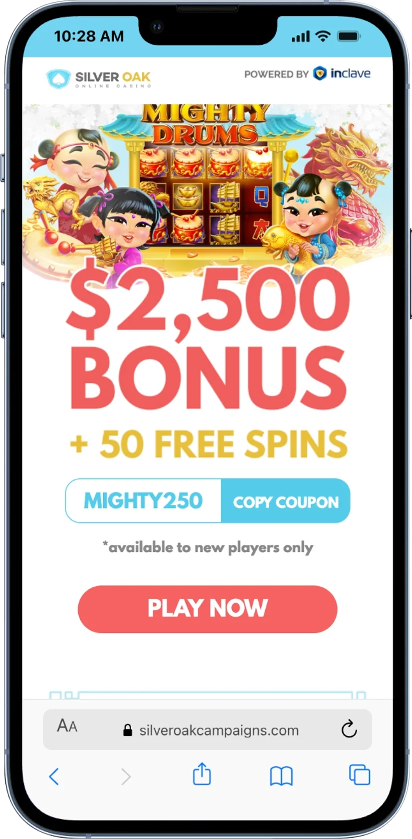 silver oak casino welcome offer