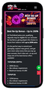 theonlinecasino reload bonus