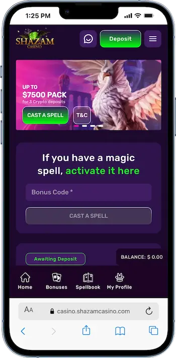 shazam casino welcome offer