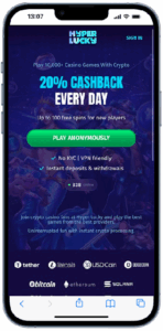 Hyper Lucky Bitcoin casino home
