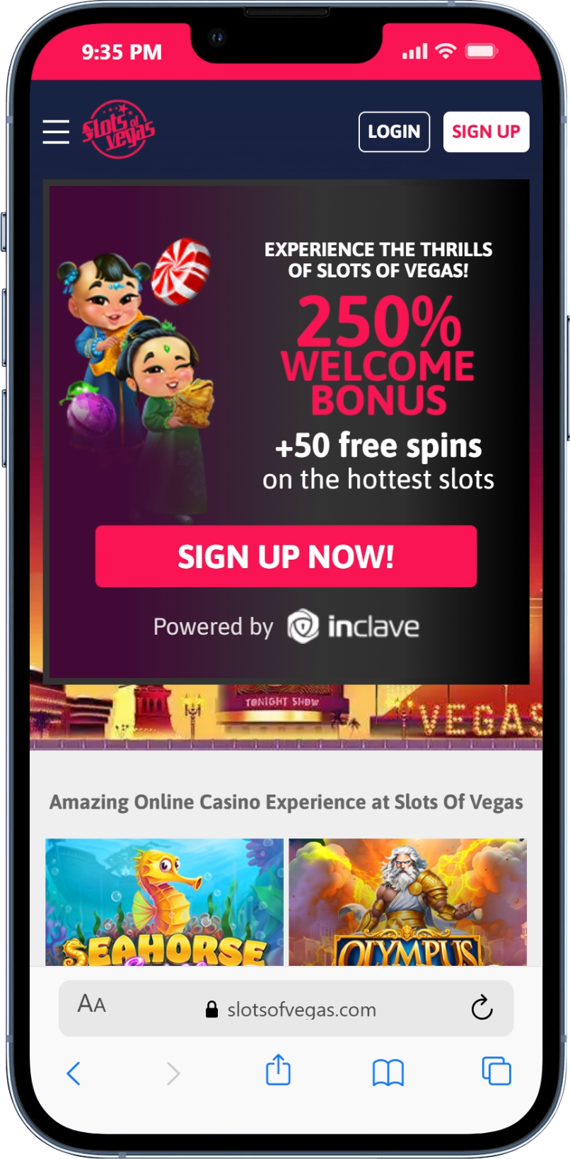 Slots of Vegas - top casino with low wagering bonuses