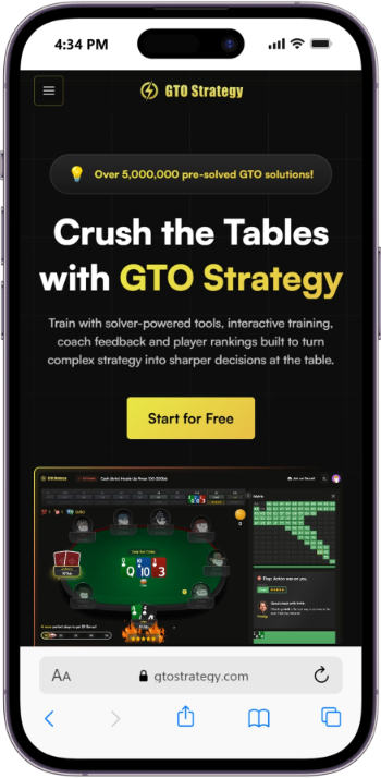 GTO Strategy Poker Software Homescreen