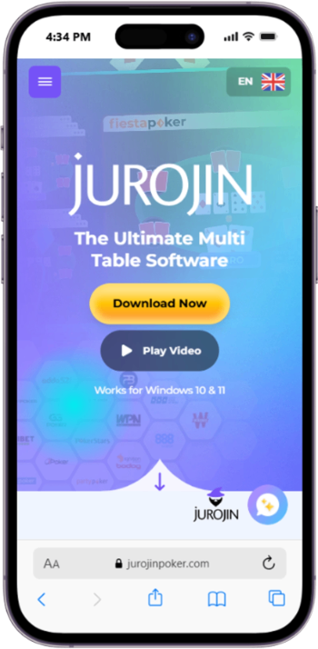Jurojin Poker Software Homescreen