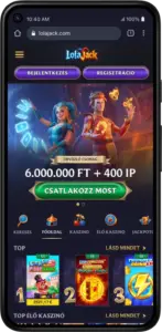 online kaszinó lolajack