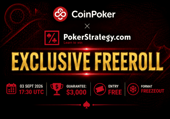 Ежемесячный фриролл с $3000 призовых для сообщества PokerStrategy на CoinPoker