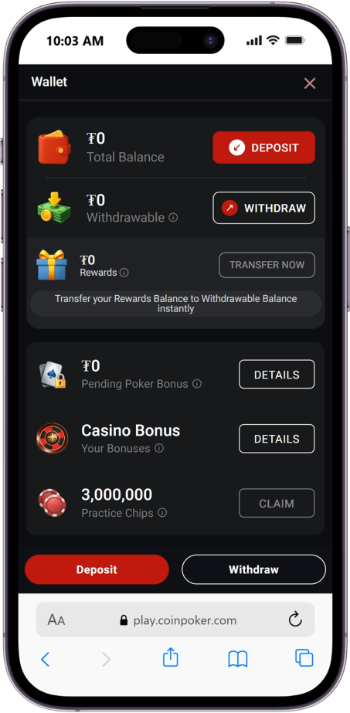CoinPoker Deposit