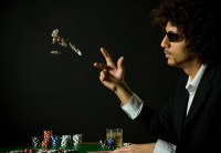 Dude throwing chips