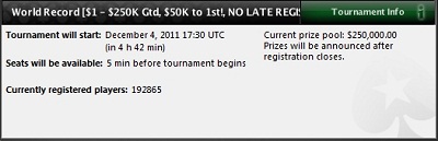 PokerStars Record Tournament PokerStars Record Tournament