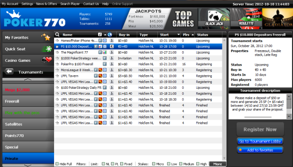 Poker770 $10k