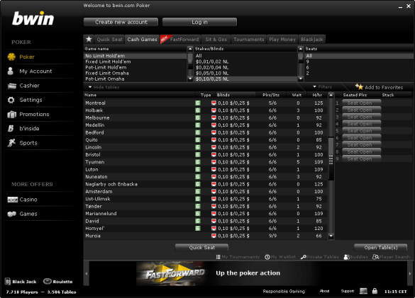 The new bwin lobby The new bwin lobby