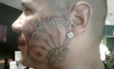 Poker face tattoo Poker face tattoo
