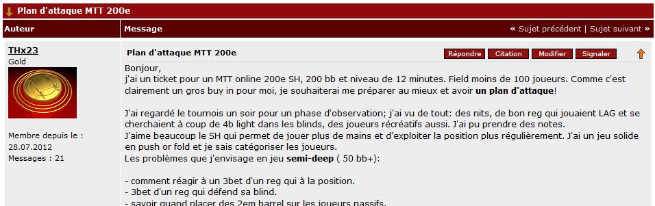 Le post de la semaine
