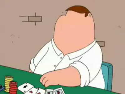 Peter Griffin Poker face