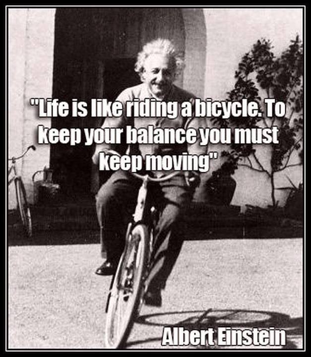 Einstein na rowerze Einstein on a bicycle
