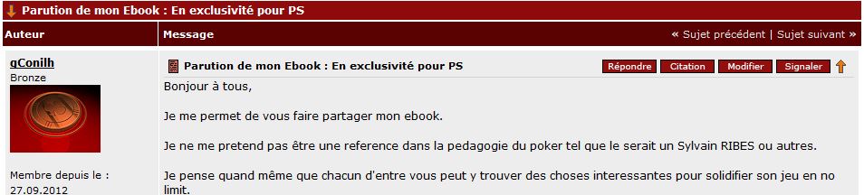 Le post de la semaine