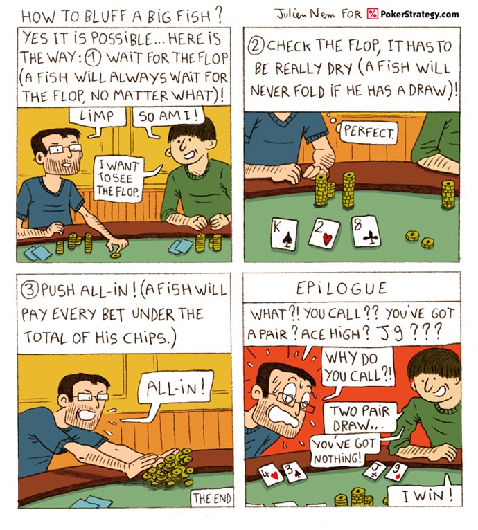 Grappige pokercartoon