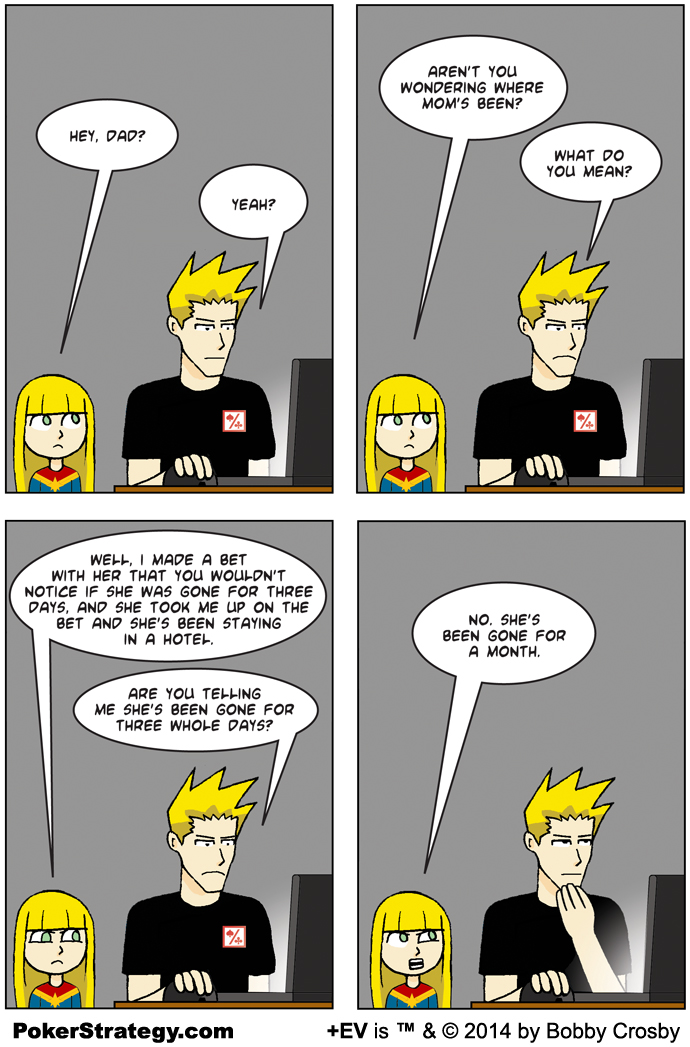 Grappige pokercartoon