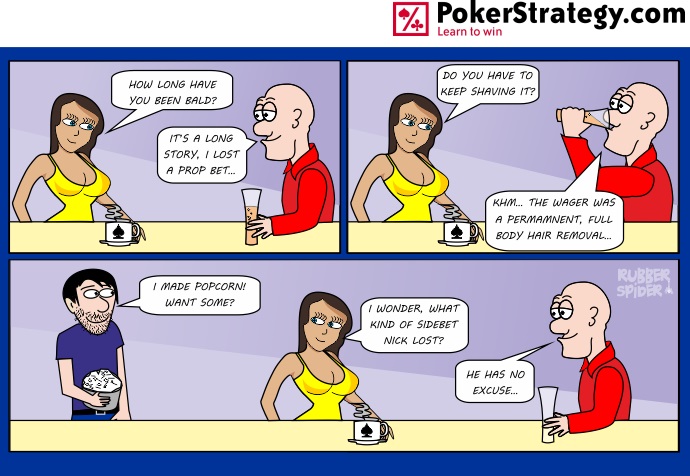 Grappige pokercartoon