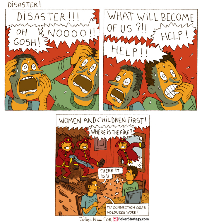Grappige pokercartoon