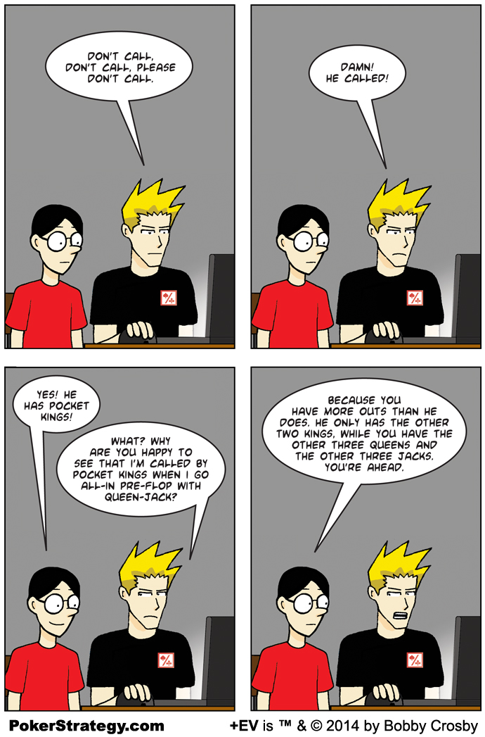 Grappige pokercartoon