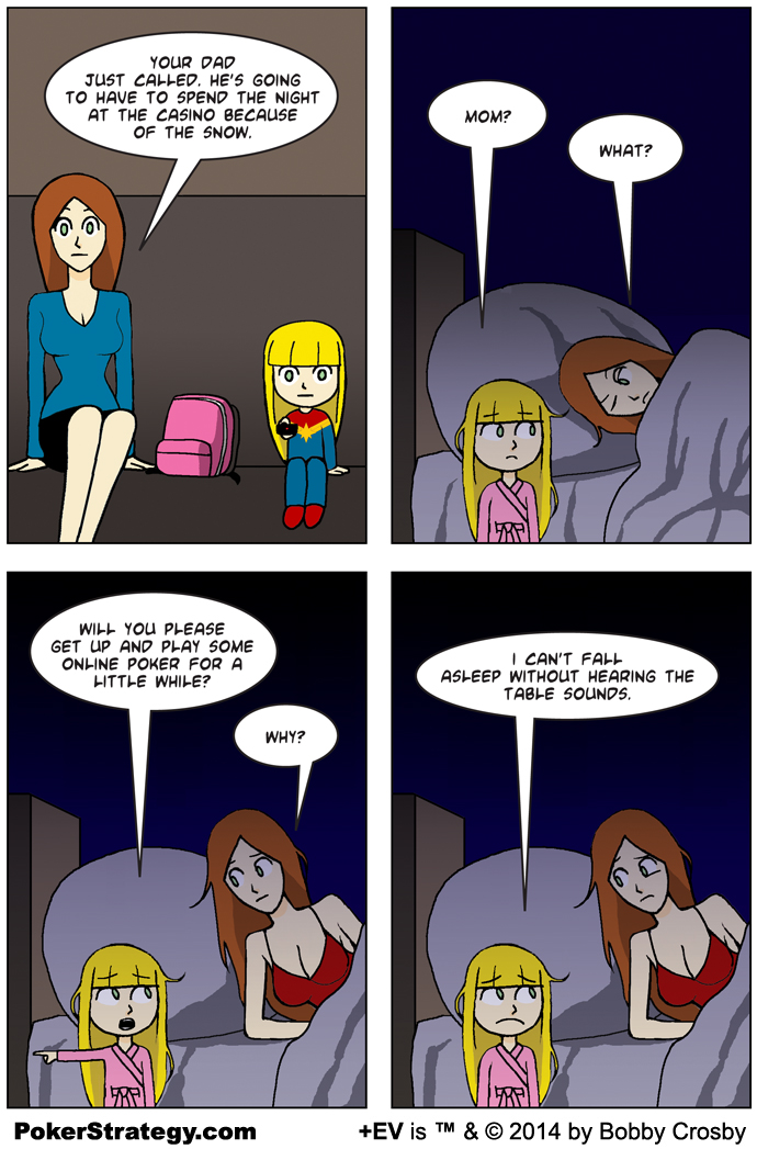 Grappige pokercartoon