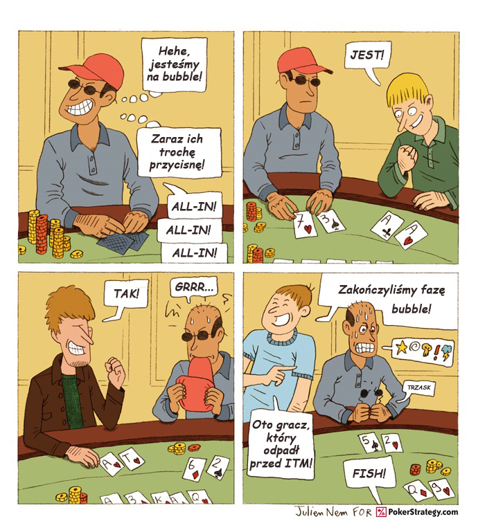 Śmieszny Pokerowy Komiks Bubble
