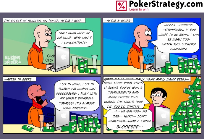 Lustige Pokercartoons Alcohol