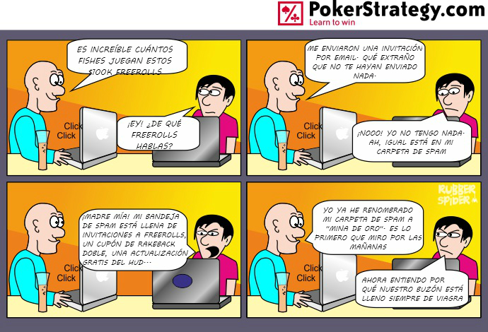Tiras de poker divertidas Spam